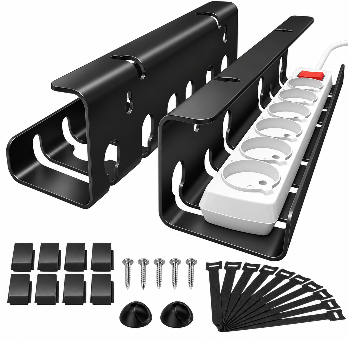Kit de 2 Goulottes Passe-Câbles Bureau | DynaDesk
