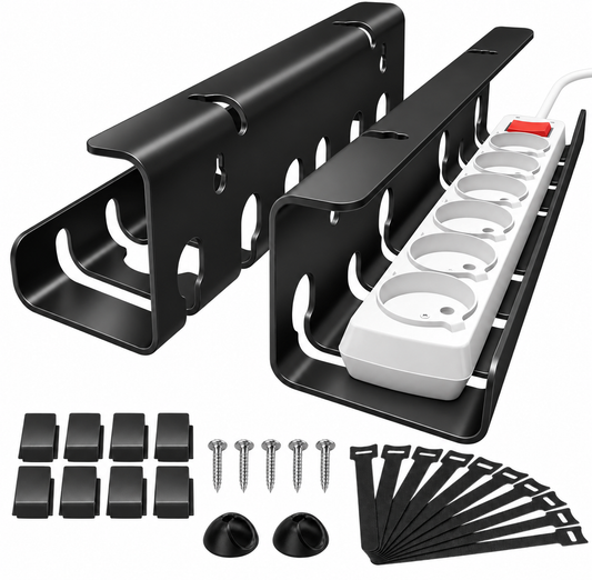 Kit de 2 Goulottes Passe-Câbles Bureau | DynaDesk