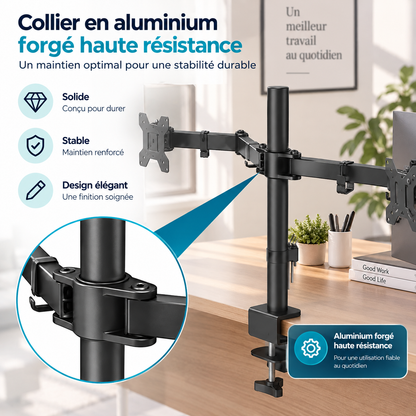 Support Double Écran PC 13-27 Pouces | DynaDesk